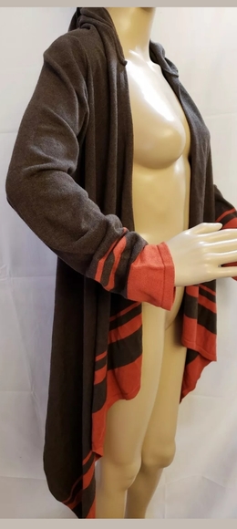 MAX STUDIO BOHO FALL WOMAN HOODED PONCHO SWEATER C - Picture 1 of 5